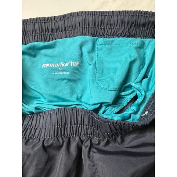 Marika Tek Shorts Women's Size Medium Lined Athletic Short Shorts Blue Gray - Picture 5 of 8